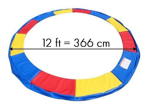 Emaga Kolorowa osłona sprężyny do trampoliny 366 374 cm 12ft